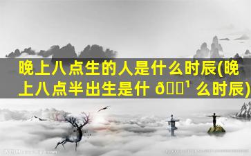 晚上八点生的人是什么时辰(晚上八点半出生是什 🌹 么时辰)